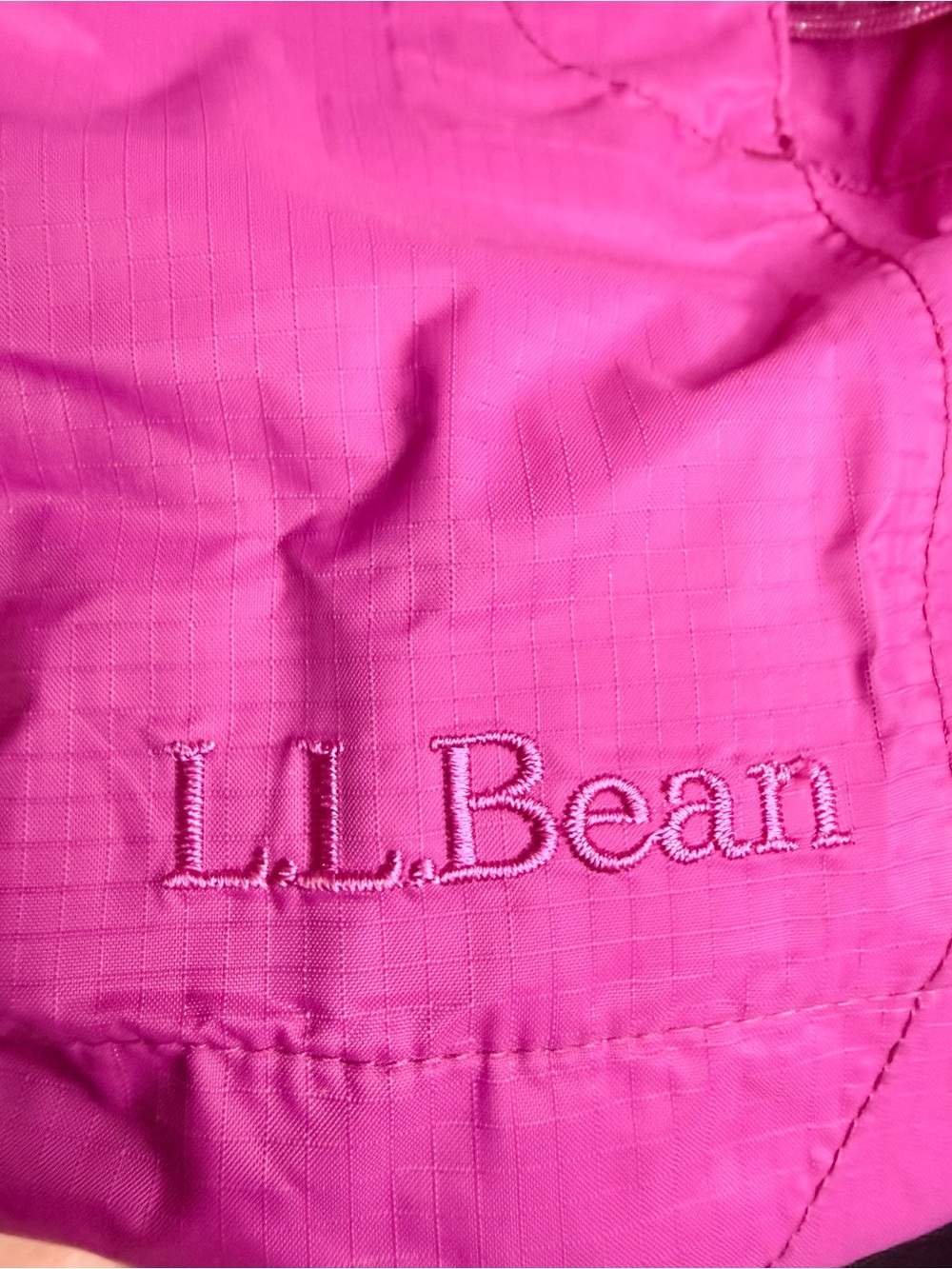 L.L.Bean women's Raincoat Jacket Shell - fuchsia and Pink Size 2X EUC - Like New - Picture 4 of 7